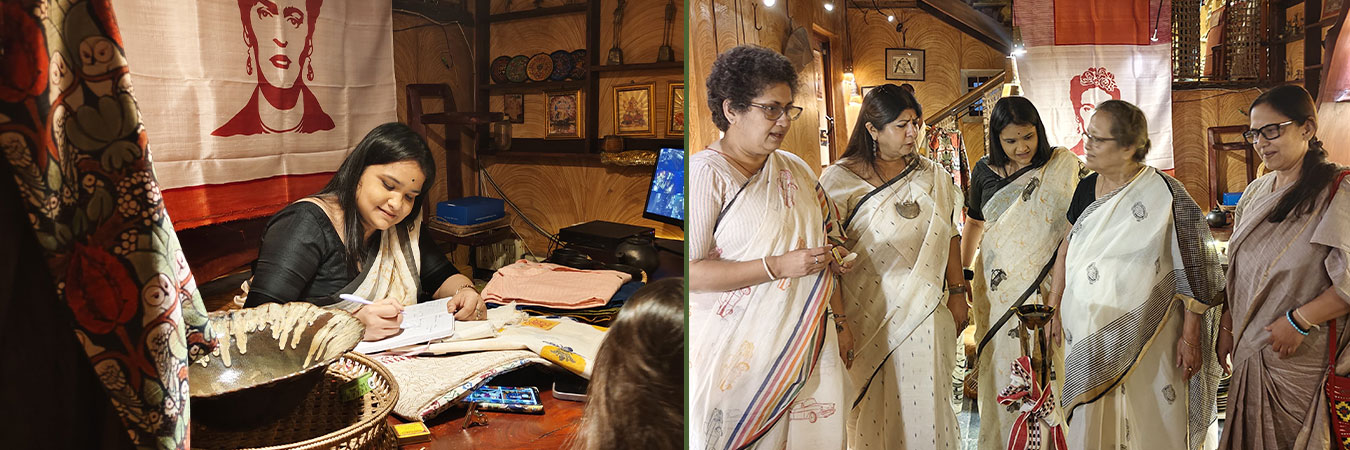 Exhibition of Hand Block Printed Saree and Punjabi at Sunday Haat, Siliguri